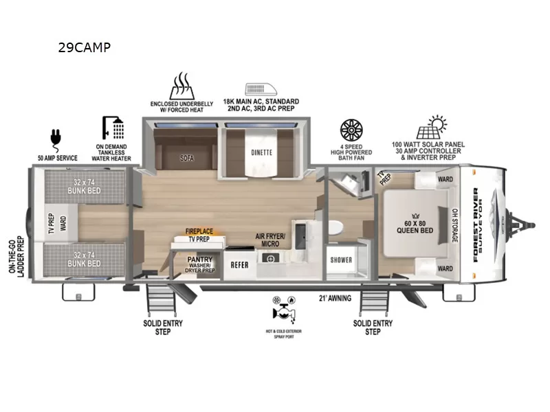 2027 Forest River 27CAMP Travel Trailer for sale at Colonia Del Rey RV in Corpus Christi, TX