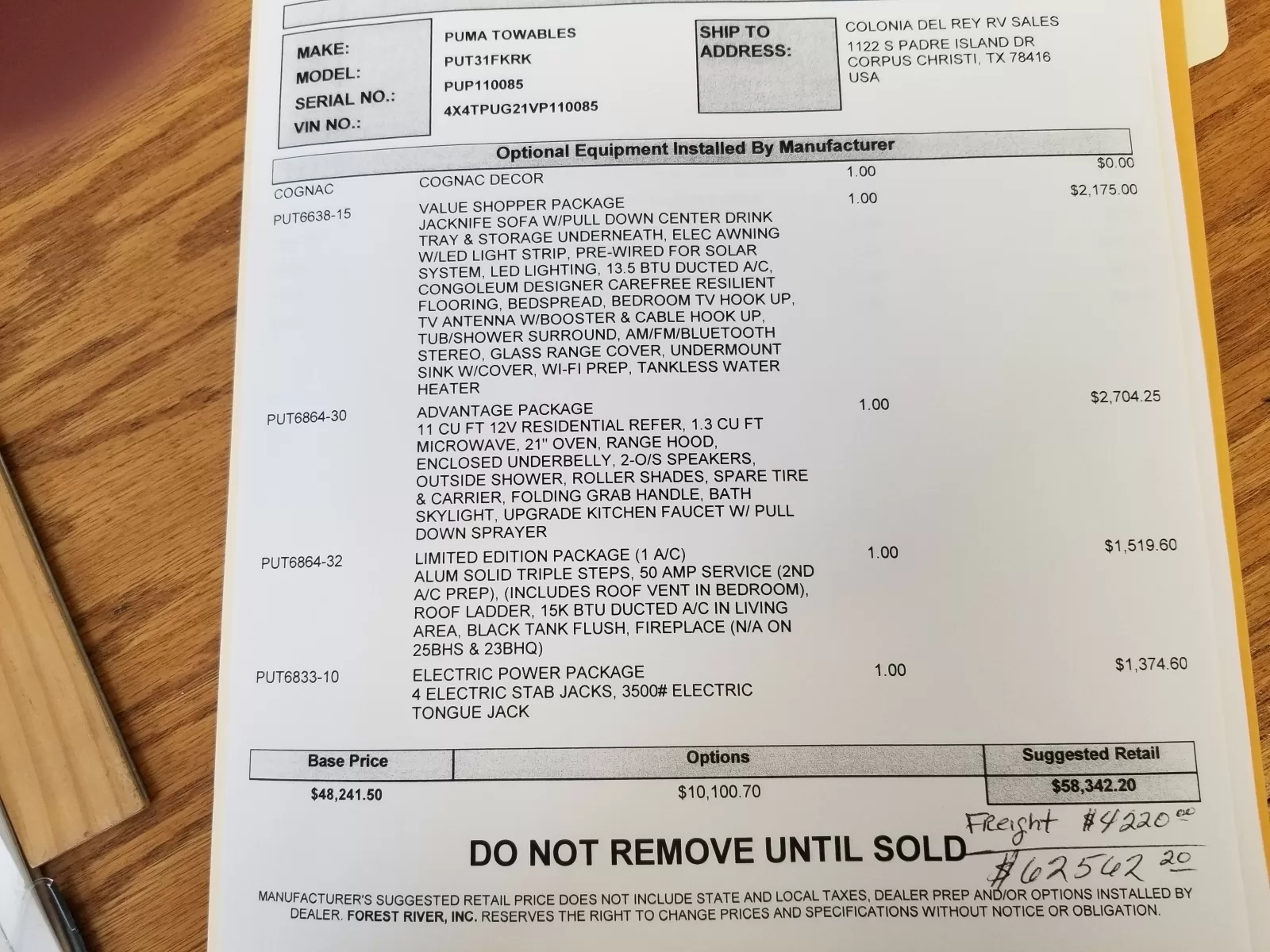 2027 Forest River 31FKRK Travel Trailer for sale at Colonia Del Rey RV in Corpus Christi, TX