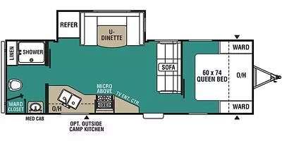 Used 2020 Coachmen Clipper 24RBS floorplan layout