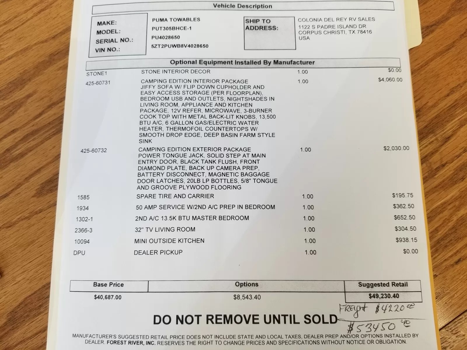 2027 Forest River 305BHCE Travel Trailer for sale at Colonia Del Rey RV in Corpus Christi, TX