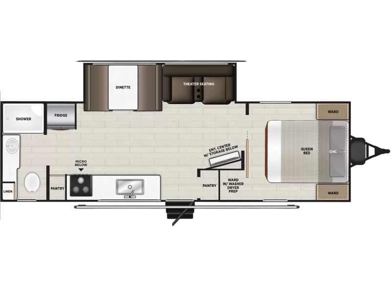 2027 Forest River Wildwood Heritage Glen 255RBHL floorplan layout