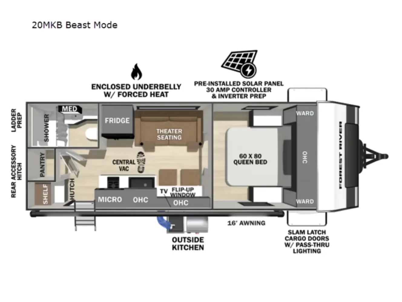 New 2027 Forest River PUMA 303BHCE floorplan layout